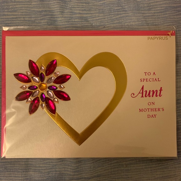 ⚡️5/$30⚡️Papyrus gem flower for aunt, MD card - Picture 4 of 7